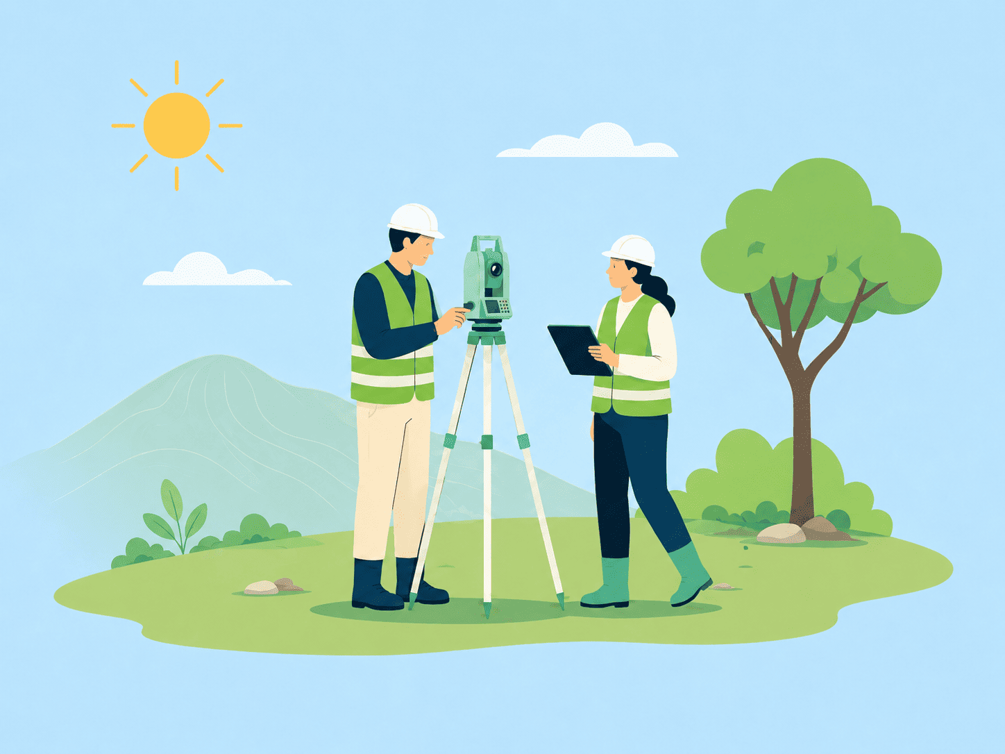 GeoCAMP surveying and mapping support illustration