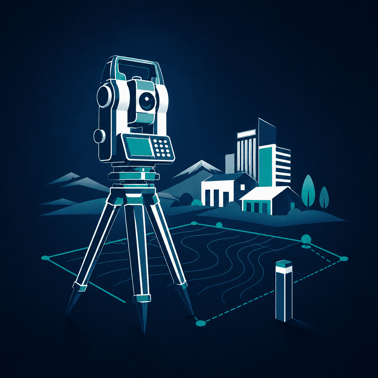 GeoCAMP professional surveying and mapping services illustration
