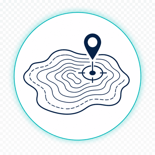 Topographic survey contour and terrain icon
